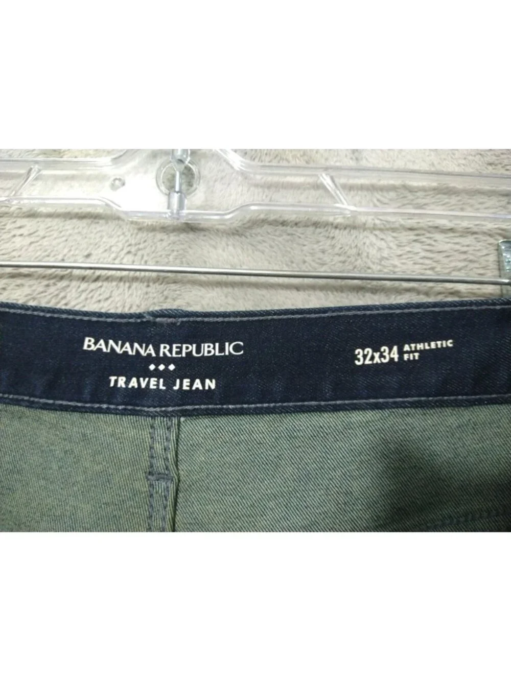 Banana Republic Jeans Mens 32x34 Blue Denim Travel Athletic Fit Stretch Dark